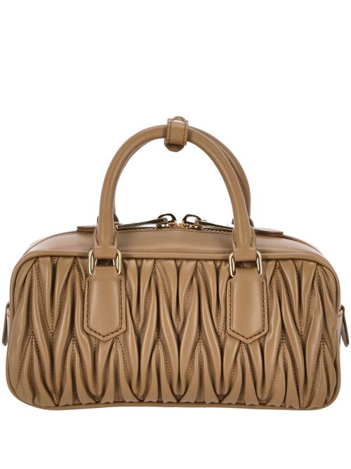 Caramel brown matelassé bag Miu Miu | 5BB142V-OONN88F098L